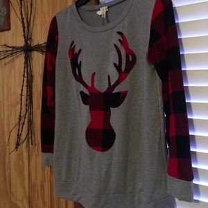 Buffalo plaid deer